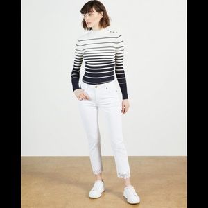 Ted Baker Lillya – Applique Hem Detail Skinny‎ Jean White